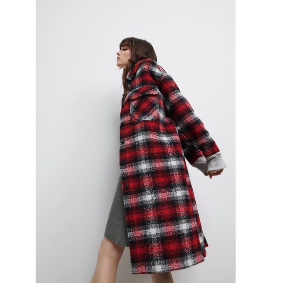 Zara long plaid overshirt - Picture 11 of 13